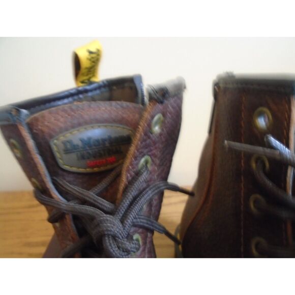 Dr. Martens Industrial Steel Toe Work Boots - Brown - ladies size 10 Mens size 9 main image 6